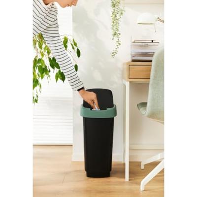 Rotho twist afvalbak 50l mistletoe groen/antraciet