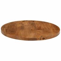 Tafelblad 40x2,5 cm rond massief ruw mangohout - thumbnail