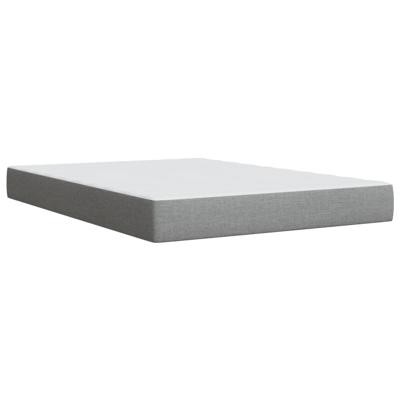 Boxspring met matras stof lichtgrijs 140x200 cm - thumbnail