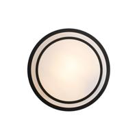 QAZQA Moderne plafondlamp zwart met wit 25 cm IP44 - Walden - thumbnail