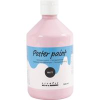 Creativ Company Tempera verf mat, roze, 500 ml/ 1 fles - thumbnail