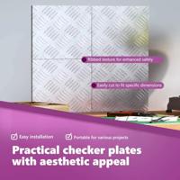 VidaXL Trap tread vierkant 4 pcs zilver 20 x 20 cm aluminium - thumbnail