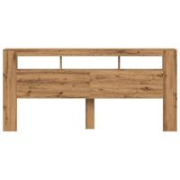 Hoofdeinde met LED 220x18,5x103,5 cm hout artisanaal eikenkleur - thumbnail