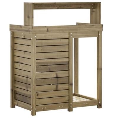 VidaXL Oppottafel met schappen 82,5x50x109,5 cm geïmpregneerd hout
