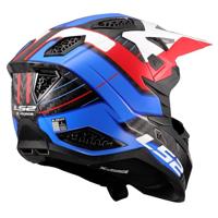 LS2 crosshelm "mx703 x-force galuo", ademend en hypoallergeen. helmet x-force galuo white/red/blue size xl - thumbnail