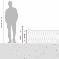 VidaXL Afrasteringspaal grijs 25 x 0,5 m (36 mm gaas) staal - thumbnail
