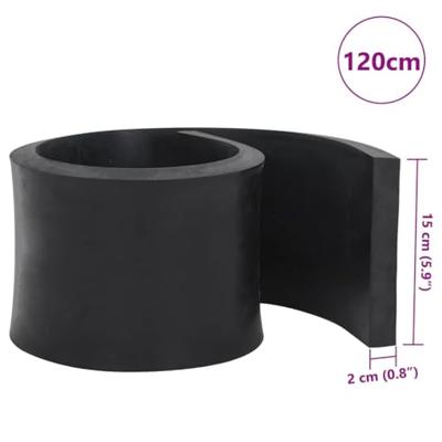 VidaXL Rubberen rand voor sneeuwploeg 120x15x2 cm zwart