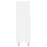 Badkamerkast 30x30x100 cm bewerkt hout wit - thumbnail