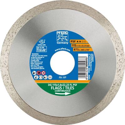 PFERD TOOLS 68000011 Dg Fl Psf Diamanten doorslijpschijf Diameter 115 mm Boordiameter 22.23 mm 1 stuk(s) PFERD TOOLS 68000011 Dg Fl Psf Diamanten doorslijpschijf Diameter 115 mm Boordiameter 22.23 mm 1 stuk(s)