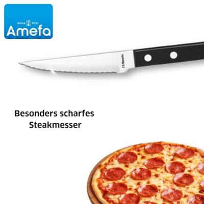 Amefa Pizza/Steak Messenset 6-delig Zwart