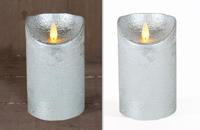 LED Kaars Wax Zilver 12,5cm - thumbnail