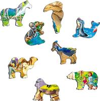 Selecta Larsen legpuzzel dieren - in de dierentuin, 48st. - thumbnail