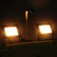 VidaXL Spotlight met handvat led 2x50 w warmwit - thumbnail