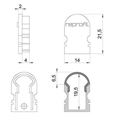 Deko Light 979601 Endkappe R-AU-02-08 Set 2 Stk, Grau Profieleindkap Kunststof (l x b x h) 14 x 6 x 21.5 mm 1 stuk(s) Deko Light 979601 Endkappe R-AU-02-08 Set 2 Stk, Grau Profieleindkap Kunststof (l x b x h) 14 x 6 x 21.5 mm 1 stuk(s)