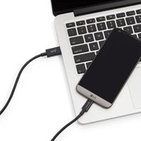 Amazon Basics USB-C to USB-A 3.1 Gen 2 Adapter Charger Cable, Fast Charger, 10Gbps High-Speed, USB-IF Certified, Compatible with iPhone 15, iPad, Samsung Galaxy, Tablets, Laptops, 0.9 m, Black - thumbnail