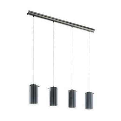 Eglo Eetkamer hanglampPinto Textil 4-lichts met smoke glas - 99287