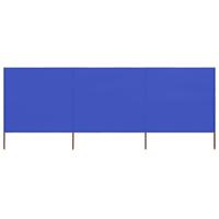 VidaXL Windscherm 3-panelen 400x160 cm stof azuurblauw - thumbnail