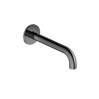 Wastafelkraan Uitloop Hotbath Cobber Rond 18 cm Zwart Chroom - thumbnail