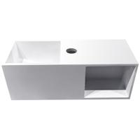 Wiesbaden Julia Fontein met Nis 52x20x20 cm - Solid Surface Mat Wit - thumbnail