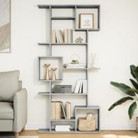 Boekenkast 92x29x188 cm bewerkt hout betongrijs - thumbnail