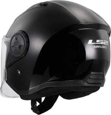 LS2 jethelm "of616 airflow ii solid" helmet airflow ii of6 solid black gr. xl
