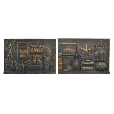 Wanddecoratie DKD Home Decor Koper 60 x 4 x 40 cm (2 Stuks) (2 pcs) Wanddecoratie DKD Home Decor Koper 60 x 4 x 40 cm (2 Stuks) (2 pcs)
