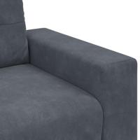 Loveseat bank 120 cm fluweel donkergrijs - thumbnail