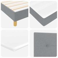 Boxspringbed met matras Lichtgrijs 140 x 190 cm Stof - thumbnail