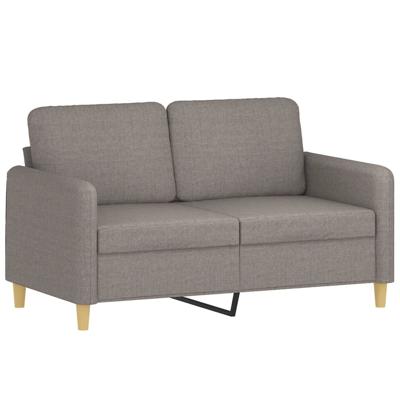4-delige Loungeset met kussens stof taupe - thumbnail