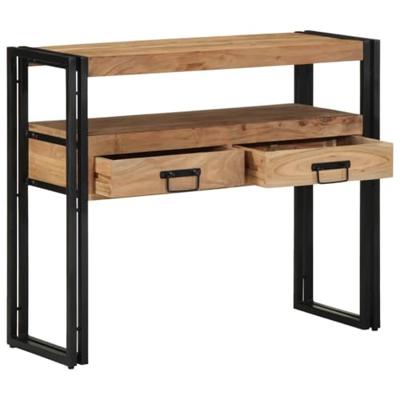 Wandtafel met lade Bruin 90 x 33 x 75 cm Massief Acaciahout