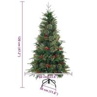 VidaXL Kunstmatige inklapbare kerstboom groen 120 cm pe en pvc - thumbnail
