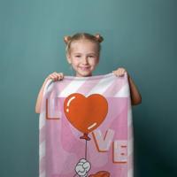 Minnie Mouse strandlaken Love 70 x 140 cm - thumbnail