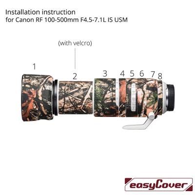 easyCover Lens Oak for Canon RF 100-500mm f/4.5-7.1L IS USM Brown Camouflage
