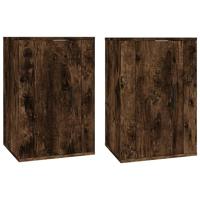 Tv-wandmeubels 2 st 40x34,5x60 cm gerookt eikenkleurig - thumbnail