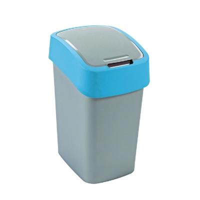 Curver pacific flip bin 45l zilver/blauw