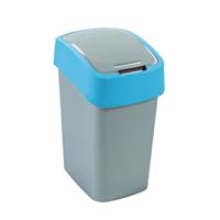 Curver pacific flip bin 45l zilver/blauw - thumbnail