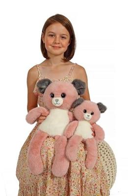 Leggies hondenknuffel - GIPSY TOYS - roze en grijs, 48 cm