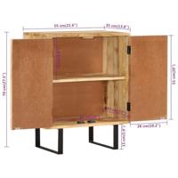 Dressoir met 2 deuren 55x35x70 cm massief mangohout - thumbnail