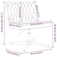 Kantoorstoel draaibaar stof lichtgrijs - thumbnail