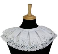 Piet kraag geborduurd 2 lagen wit - thumbnail