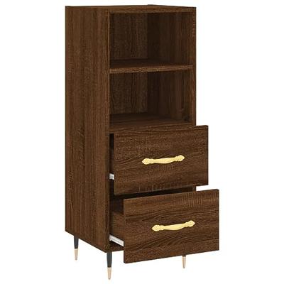 Dressoir 34,5x34x90 cm bewerkt hout bruineikenkleurig