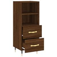 Dressoir 34,5x34x90 cm bewerkt hout bruineikenkleurig - thumbnail