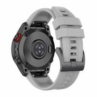 By Qubix - Siliconen sportbandje - Grijs - Compatible met Garmin Instinct 3 / Instinct E - 45mm - Compatible Garmin bandje - Bandbreedte: 22mm - thumbnail