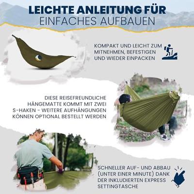 Ticket To The Moon TMC24 hangmat 1 persoon/personen Nylon Groen