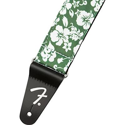 Fender Hawaiian Strap Green Floral gitaarband