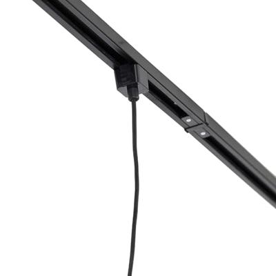 QAZQA Hanglamp met rail ophanging zwart incl. LED G200 - Cavalux