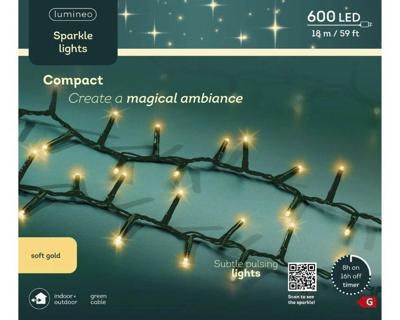 Led compact 18 meter 600 LED groen/soft gold Lumineo - Lumineo Led compact 18 meter 600 LED groen/soft gold Lumineo - Lumineo