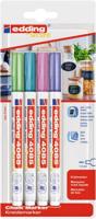 Edding 4085 Krijtmarker Blauw (metallic), Groen (metallic), Roze (metallic), Violet metallic 1 mm, 2 mm - thumbnail