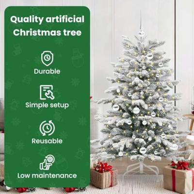 VidaXL Kunstmatige inklapbare kerstboom wit 150 cm pe en pvc