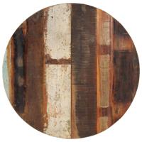 Tafelblad rond 15-16 mm 70 cm massief gerecycled hout - thumbnail